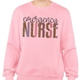 thumbnail image 2 of Emergency Nurse Leopard Print Sweatshirt Unisex Small Pink, 2 of 5