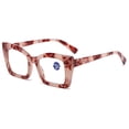 thumbnail image 6 of Women Thick Photochromic Brown Reading Glasses 2.50 Men Oversized Square Presbyopia Glasses UV Pink Tortoiseshell Readers +2.50 strength, 6 of 7