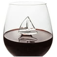 thumbnail image 4 of Sail Boat Wine Glass with 3D Sailboat and Nautical Anchor Design - 2 PC SET 650ml Large Stemless - Unique Sea-Themed Wine Stemware for Drinking Wine, Boating, and Sailing, 4 of 10