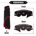 thumbnail image 5 of Unique Bargains 1PC Car Dashboard Cover Compatible for Hyundai Veloster 2012-2017 Protective Polyester Black Red, 5 of 7