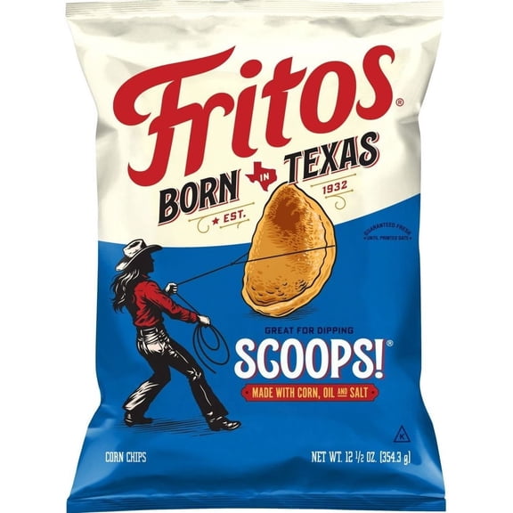 Pack Of 3 Fritos Scoops! Corn Chips, 12.5 oz (Package May Vary)