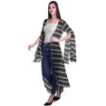 thumbnail image 3 of Moomaya Open Front Printed Georgette Shrug Slit Sleeve Beach Cover Up For Women, 3 of 5