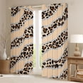 thumbnail image 2 of Homewish Fashion Cheetah Print Blackout Curtains Set of 2 (52x84 Each), Leopard Wildlife Window Curtains, Brown Abstract Stripes Curtains and Drapes, Blackout Curtains Home Decor, 2 of 6