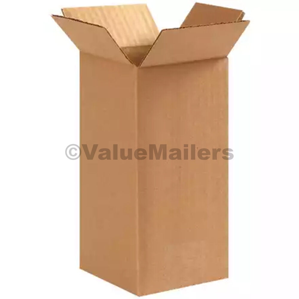25 4x4x8 Cardboard Shipping Box Container Corrugated Card Board Storage