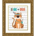 thumbnail image 1 of Robinson, Tamara 12x14 Gold Ornate Wood Framed with Double Matting Museum Art Print Titled - Tribal Tiger, 1 of 4
