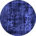 thumbnail image 1 of Ahgly Company Indoor Round Persian Blue Bohemian Area Rugs, 6' Round, 1 of 4