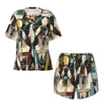 thumbnail image 4 of Picia Colorful Bulldog Duo Pajamas Sets for Women Soft Short-Sleeved Pjs with Lounge Shorts Two Piece Sleepwear-XX-Large, 4 of 9