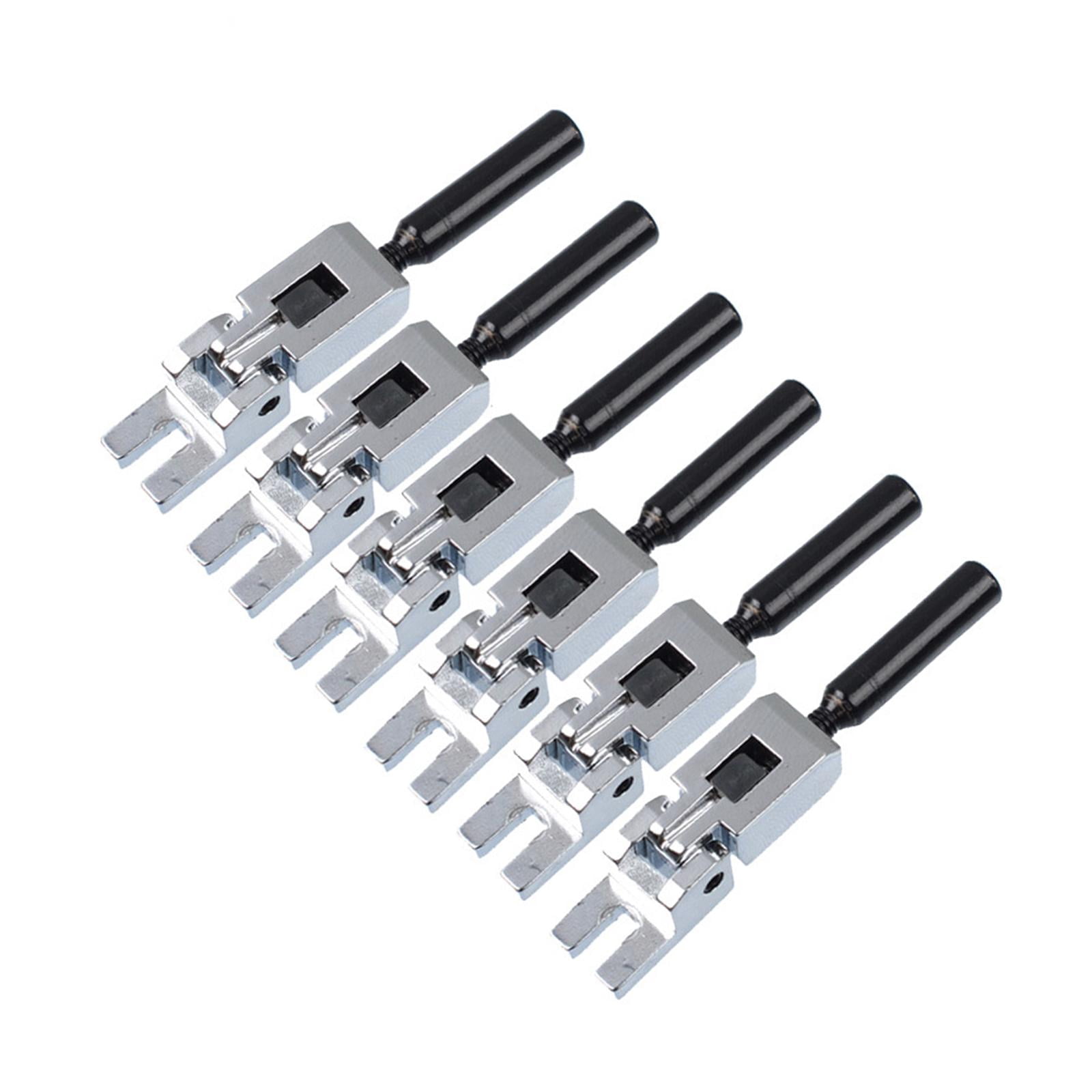 6 Pieces Guitar Bridge Saddles Electric Guitar Parts Metal Construction for DIY Projects and Repairs