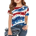 thumbnail image 2 of CCRFTGI Usa Flag Shirts for Child Boys Girls Size 7 Patriotic 4th Of July Cute Tops American Flag Stars Striped Tshirt Red White and Blue Summer Tops Festival T-Shirts Royal Blue 5-6 Years, 2 of 6