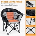 thumbnail image 4 of ABORON Heated Camping Chairs for Adults, Oversized Padded Folding Chair with Adjustable Heating, Portable Heated Lawn Chair for Outdoors Charcoal, 4 of 6