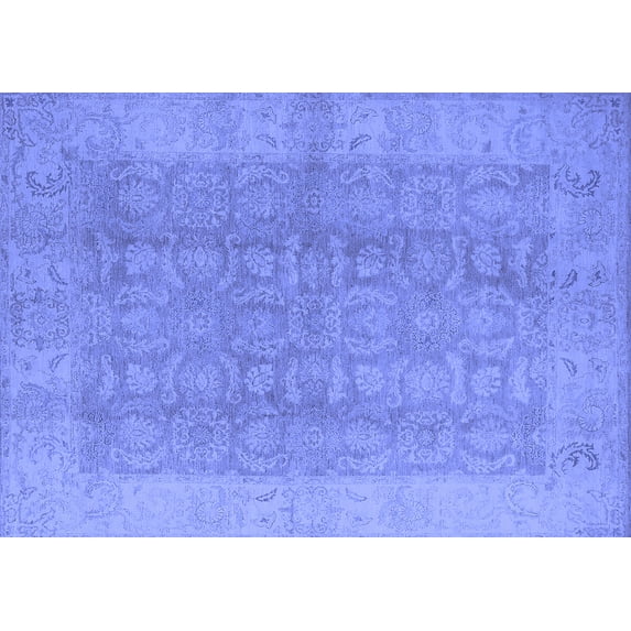 Ahgly Company Indoor Rectangle Oriental Blue Traditional Area Rugs, 3' x 5'