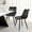 Black, variant on Ciphrias Dining Chairs Set Of 2 Grey PU Leather Metal Legs For Dining Room