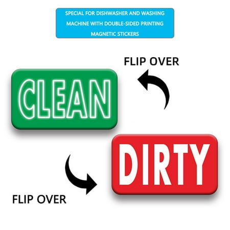 

Fun And Practical Home Decor Double Sided Fridge Magnet Dishwasher Magnetic Sticker Clean Dirty Sign 1A50