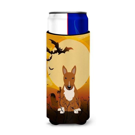 Halloween Bull Terrier Red Michelob Ultra Hugger for Slim Cans