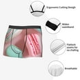 thumbnail image 3 of Qekee Pastel Macarons Delight for Men's Underwear Boxer Briefs , Comfort Boxer Brief for Men, Moisture-Wicking Breathable-X-Large, 3 of 5