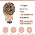 thumbnail image 6 of Messy Bun Hair Piece Claw Clip Messy Bun Hair Bun Wavy Curly Hair Bun Long Beard Bun Hair Synthetic Tousled Updo Hair Extensions Scrunchie Hairpiece for Women (86H10#), 6 of 6