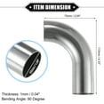 thumbnail image 6 of Unique Bargains 2pcs Bend Elbow Pipe Tube 1.26" OD 4.33" 2.95" Leg Length 90 Degree Exhaust Pipe Air Intake Tube for Car, 6 of 6