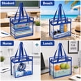 thumbnail image 5 of Clear Tote Bag Stadium Approved 12x12x6, 2 Pack Heavy Duty PVC Clear Tote with Zipper for Concerts, Work & School, Dark Blue, 5 of 9