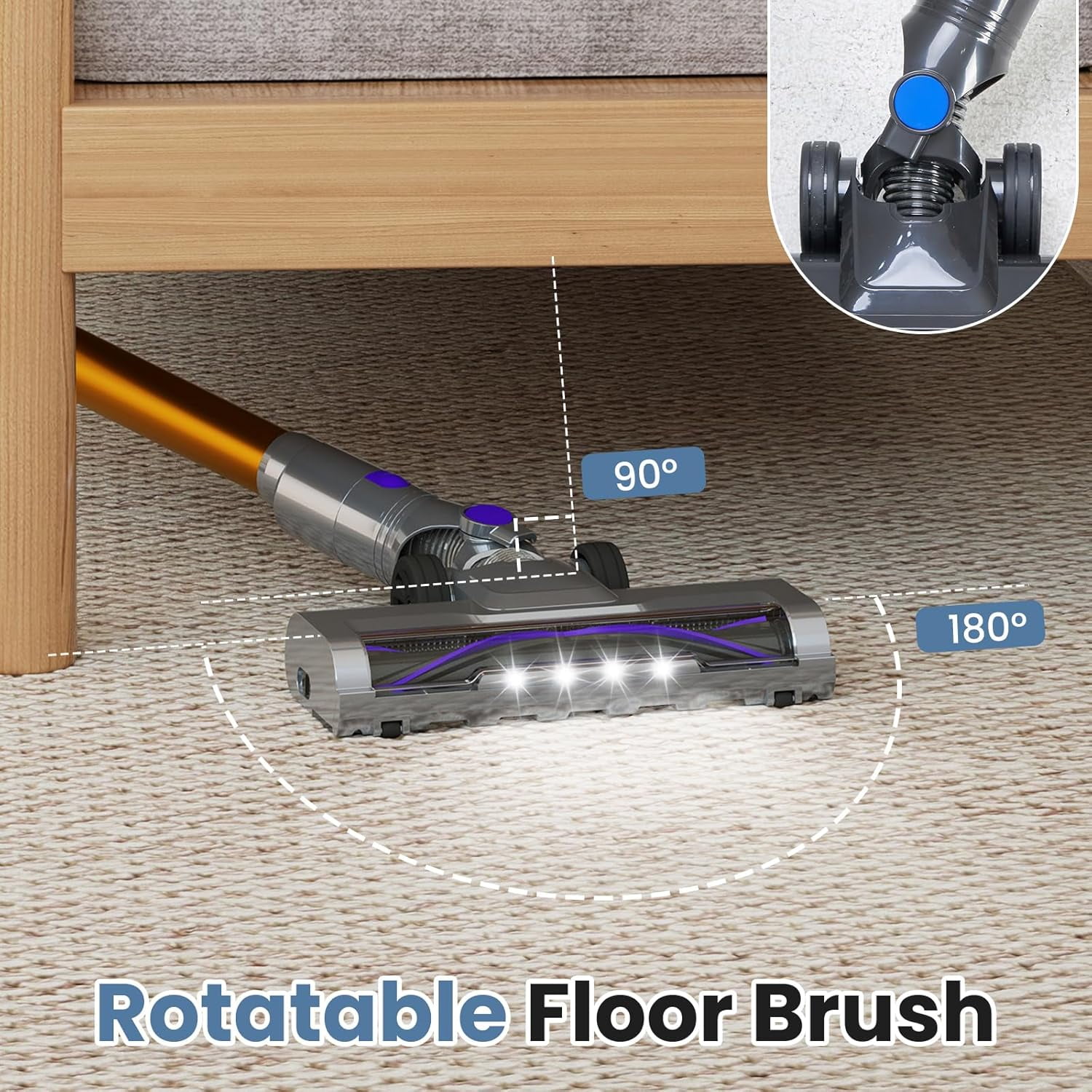 Beddle Cordless 3-in-1 Stick Vacuum Cleaner, Lightweight for Carpet, Hard Floors, Pet Hair, and Home Cleaning