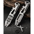 thumbnail image 2 of Titaniums Alloys Crowbars Pry Bar With Bottle Openers Tool Hand Wrenches Screwdriver for Outdoor Camping Cycling, 2 of 7