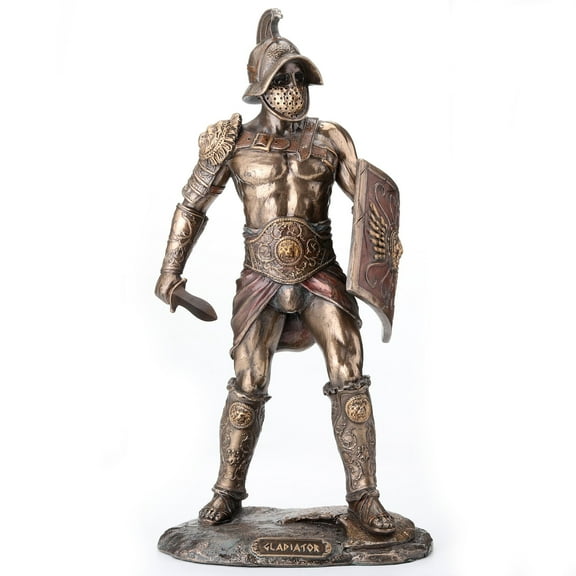 Veronese Spartacus Roman Gladiator Wielding Sword and Shield Statue