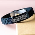 thumbnail image 3 of Funny Designer Gifts for Graduates, Glide lock Clasp Black Stainless Steel Silicone Adjustable Bracelet with Inspirational Quote, Gifts from Friends to Family, Unique Commemoration Jewelry, 3 of 4