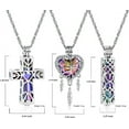 thumbnail image 6 of 3 Pack Cremation Urn Necklace for Ashes for Women Men Heart Lotus Cross Cylinder Cremation Jewelry for Ashes Loved One Memorial Keepsake Pendant for Loved Ones, 6 of 6