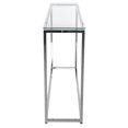 thumbnail image 4 of Geo XL Rectangle Clear Glass and Chrome Console Table, 4 of 5