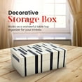 thumbnail image 4 of Perilla Home Home Decor Decorative Storage Wooden Boxes Ikigai Keepsake Box Gifts For All Black and off white, 4 of 6