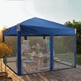 thumbnail image 3 of Aoodor 12'x12' Pop Up Canopy with Removable Mesh Sidewalls, Outdoor Portable Instant Shelter Tent-Blue, 3 of 8