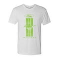 thumbnail image 2 of Wild Bobby, Green Striped Ford Mustang | Mens Cars and Trucks Premium Tri Blend T-Shirt, Heather White, Small, 2 of 3