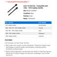 thumbnail image 2 of Inner Tie Rod Set - Compatible with 1985 - 1993 Cadillac DeVille 1986 1987 1988 1989 1990 1991 1992, 2 of 2