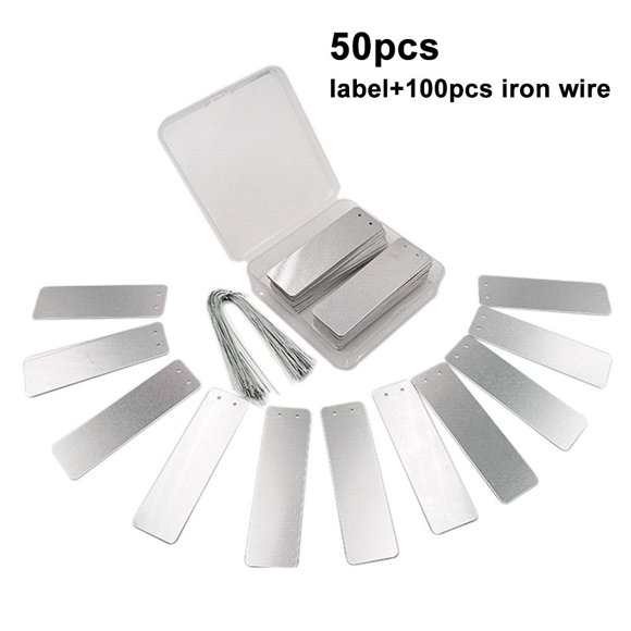 20/50 Pcs Aluminum Plant Labels Double Sided Metal Labels Tree Id Tags Waterproof For Garden Supplies Planting Accessories