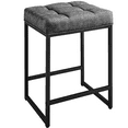 thumbnail image 3 of Alden Design 24" H Modern Faux Leather Bar Stools with Footrests, Gray, 3 of 9