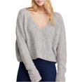 thumbnail image 1 of Free People Womens Moonbeam Pullover Sweater medgray M, 1 of 1