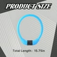 thumbnail image 2 of MELIVO Bike Lock,15.75" Bike Locks,Cable Bicycle Lock Bicycle Lock,Blue, 2 of 7