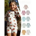 thumbnail image 4 of AJZIOJIRO Baby Girls Long Sleeve Bathing Suits Infant Summer Floral Swimsuit Toddler UPF 50+ Sun Protection Swimwear 6M-8T, 4 of 9