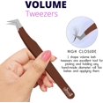 thumbnail image 3 of SIVOTE Pinces à Cils pour Extensions de Cils pour Volume, Isolation & Cils Classiques, Lot de 3, Chocolat, 3 of 6