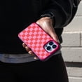 thumbnail image 4 of Caseco Mag-Safe iPhone 13 Pro Pink Checkerboard Print Case, 4 of 5