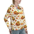 thumbnail image 6 of Lsque Thanksgiving With Turkey Pattern Casual Women's Hoodie,Hooded Sweatshirt with Kangaroo Pocket,Pullover Hoodie with Eye-catching Drawstrings-Large, 6 of 7