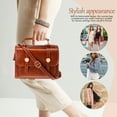 thumbnail image 4 of Bolso Monedero Vintage Pequeño Marrón Bandolera Para Mujer Con Asa Bolso De Mujer Bolso De Hombro Para Viajes Y Uso Diario, 4 of 4