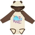 thumbnail image 3 of Inktastic Cute Narwhal I'm a Unicorn of The Sea Girls Long Sleeve Baby Bodysuit, 3 of 5