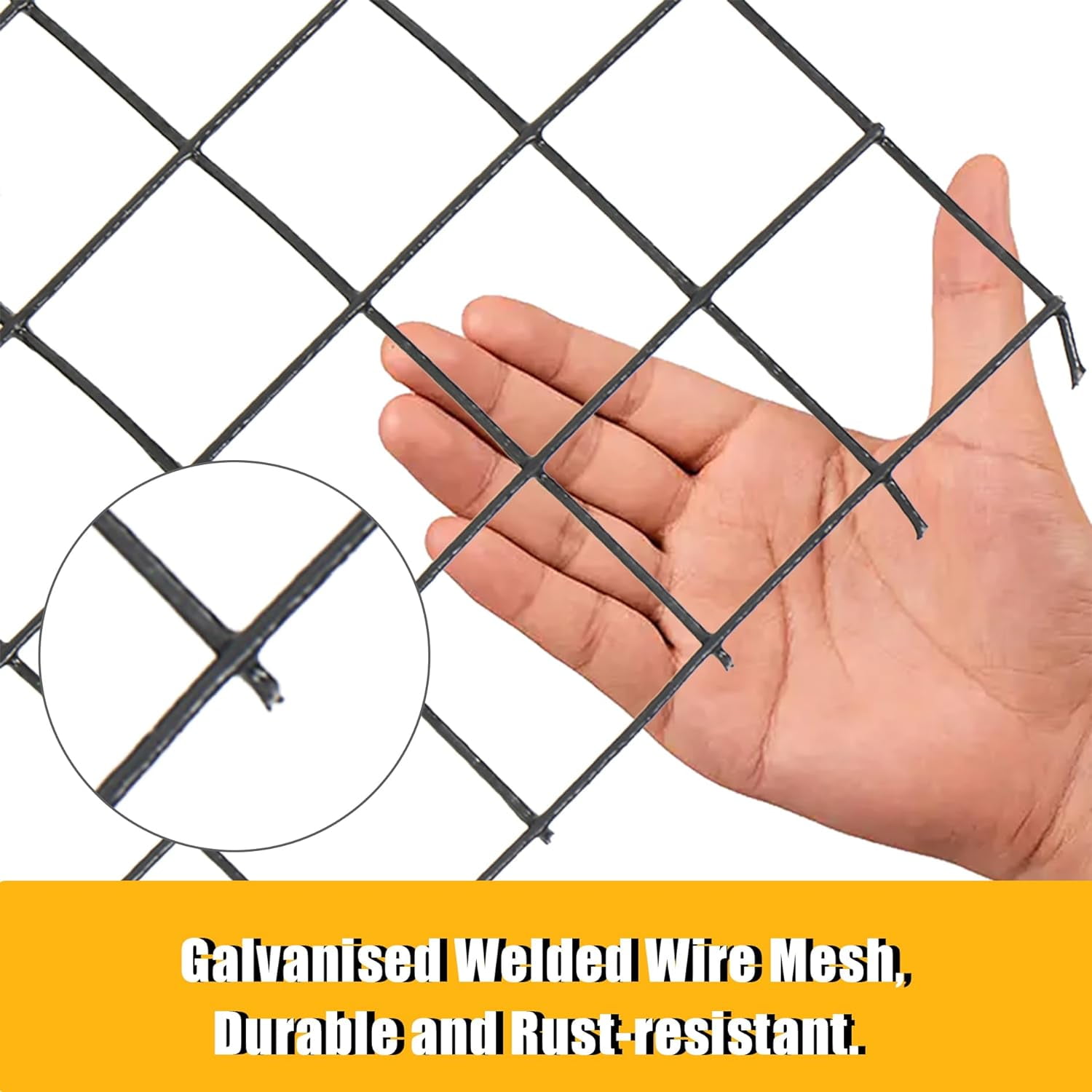 SEBLAFF Hardware Cloth 24 in x 100 ft 1 in, Chicken Wire Fence with Pliers and Glove (16 gauge), for Chicken Coop, Screen mesh, Rabbit Fence and Poultry Enclosures (Black)