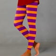 thumbnail image 2 of XIAONU Women's Festive Leggings Slim Fit Argyle Print Bottoms Stretchy Carnival Style Pants Orange, 2 of 5