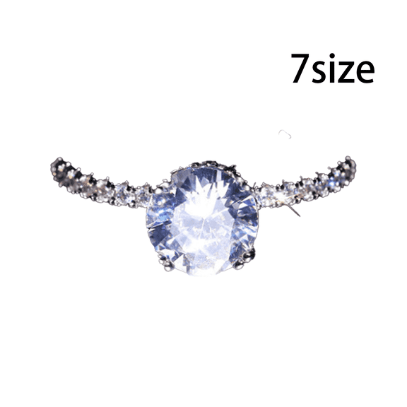 DESIGNICE Rings for Women Handmade Engagement Rings for Women Dazzling Silver Rings Size 7