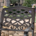 thumbnail image 3 of Elegant Cast Aluminum Outdoor Dining Chairs Set of 2 with Floral Accents and Scroll Design for Patio Garden Traditional Seating, 3 of 9