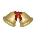 thumbnail image 3 of Campana navideña inflable, adorno de bola inflable de PVC con lazos, decoración navideña Doble Oro, 3 of 9