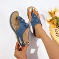 thumbnail image 5 of Pandaie Orthopedic Sandals for Women 2026 Dressy Casual Summer Arch Support Flip Flops Comfortable Beach Vacation Slip on Slides Navy Size 6.5, 5 of 9