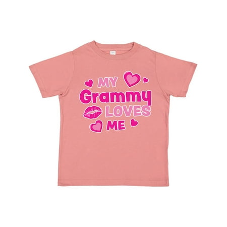 

Inktastic Valentine s Day My Grammy Loves Me Hearts and Lips Gift Toddler Boy or Toddler Girl T-Shirt