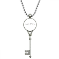 thumbnail image 1 of Pendentif Expression Visage Adorable Collier Vintage Clé en Argent Bijou, 1 of 3